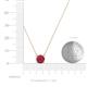 4 - Juliana 6.00 mm Round Ruby Solitaire Pendant Necklace 