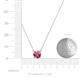 4 - Juliana 6.50 mm Round Pink Tourmaline Solitaire Pendant Necklace 