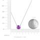 4 - Juliana 6.50 mm Round Amethyst Solitaire Pendant Necklace 