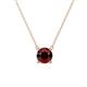 1 - Juliana 6.50 mm Round Red Garnet Solitaire Pendant Necklace 