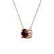 3 - Juliana 6.50 mm Round Red Garnet Solitaire Pendant Necklace 