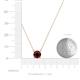 4 - Juliana 6.50 mm Round Red Garnet Solitaire Pendant Necklace 