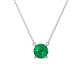 1 - Juliana 6.00 mm Round Emerald Solitaire Pendant Necklace 