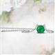 2 - Juliana 6.00 mm Round Emerald Solitaire Pendant Necklace 