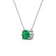 3 - Juliana 6.00 mm Round Emerald Solitaire Pendant Necklace 