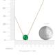 4 - Juliana 6.00 mm Round Emerald Solitaire Pendant Necklace 