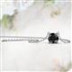 2 - Juliana 6.00 mm Round Black Diamond Solitaire Pendant Necklace 