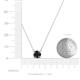 4 - Juliana 6.00 mm Round Black Diamond Solitaire Pendant Necklace 