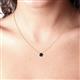5 - Juliana 6.00 mm Round Black Diamond Solitaire Pendant Necklace 