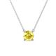 1 - Juliana 6.00 mm Round Yellow Sapphire Solitaire Pendant Necklace 