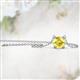 2 - Juliana 6.00 mm Round Yellow Sapphire Solitaire Pendant Necklace 