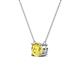 3 - Juliana 6.00 mm Round Yellow Sapphire Solitaire Pendant Necklace 