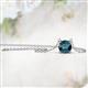 2 - Juliana 6.50 mm Round Blue Diamond Solitaire Pendant Necklace 