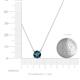 4 - Juliana 6.50 mm Round Blue Diamond Solitaire Pendant Necklace 