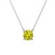 1 - Juliana 6.50 mm Round Yellow Diamond Solitaire Pendant Necklace 