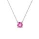 1 - Juliana 5.40 mm Round Pink Sapphire Solitaire Pendant Necklace 