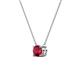 3 - Juliana 5.40 mm Round Ruby Solitaire Pendant Necklace 