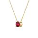 3 - Juliana 5.40 mm Round Ruby Solitaire Pendant Necklace 