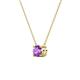 3 - Juliana 5.40 mm Round Amethyst Solitaire Pendant Necklace 