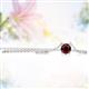 2 - Juliana 5.40 mm Round Red Garnet Solitaire Pendant Necklace 