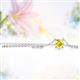 2 - Juliana 5.40 mm Round Yellow Sapphire Solitaire Pendant Necklace 