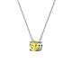 3 - Juliana 5.40 mm Round Yellow Sapphire Solitaire Pendant Necklace 