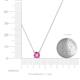 4 - Juliana 5.40 mm Round Pink Sapphire Solitaire Pendant Necklace 