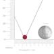 4 - Juliana 5.40 mm Round Ruby Solitaire Pendant Necklace 