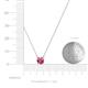 4 - Juliana 5.40 mm Round Pink Tourmaline Solitaire Pendant Necklace 