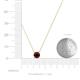 4 - Juliana 5.40 mm Round Red Garnet Solitaire Pendant Necklace 
