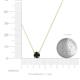 4 - Juliana 5.40 mm Round Black Diamond Solitaire Pendant Necklace 