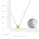 4 - Juliana 5.40 mm Round Yellow Sapphire Solitaire Pendant Necklace 