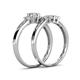 4 - Natalia AGS Certified Diamond Bridal Set Ring 