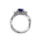 5 - Alika Signature Blue Sapphire and Diamond Three Stone Engagement Ring 