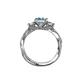 5 - Alika Signature Aquamarine and Diamond Three Stone Engagement Ring 
