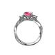 5 - Alika Signature Pink Tourmaline and Diamond Three Stone Engagement Ring 