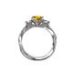 5 - Alika Signature Citrine and Diamond Three Stone Engagement Ring 