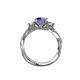 5 - Alika Signature Iolite and Diamond Three Stone Engagement Ring 