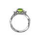 5 - Alika Signature Peridot and Diamond Three Stone Engagement Ring 