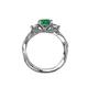 5 - Alika Signature Emerald and Diamond Three Stone Engagement Ring 