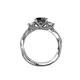 5 - Alika Signature Black and White Diamond Three Stone Engagement Ring 