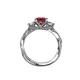 5 - Alika Signature Ruby and Diamond Three Stone Engagement Ring 