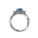 5 - Alika Signature London Blue Topaz and Diamond Three Stone Engagement Ring 