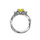 5 - Alika Signature Yellow and White Diamond Three Stone Engagement Ring 