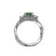 5 - Alika Signature Diamond and Lab Created Alexandrite Three Stone Engagement Ring 