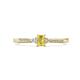 1 - Greta Desire Emerald Cut Yellow Sapphire and Round Diamond Engagement Ring 