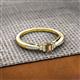 2 - Greta Desire Emerald Cut Smoky Quartz and Round Diamond Engagement Ring 