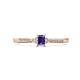 1 - Greta Desire Emerald Cut Iolite and Round Diamond Engagement Ring 