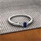 2 - Greta Desire Emerald Cut Blue Sapphire and Round Diamond Engagement Ring 
