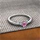 2 - Greta Desire Emerald Cut Pink Sapphire and Round Diamond Engagement Ring 